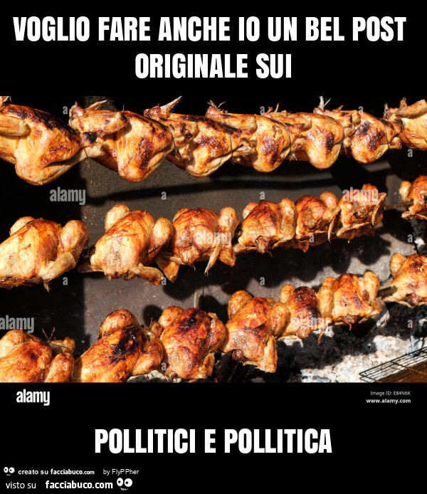 Voglio fare anche io un bel post originale sui pollitici e pollitica