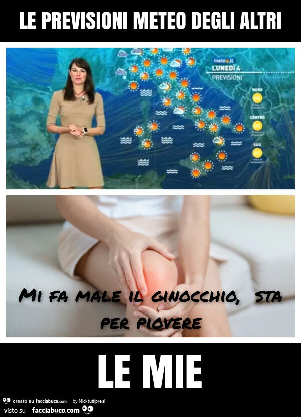Le previsioni meteo degli altri le mie