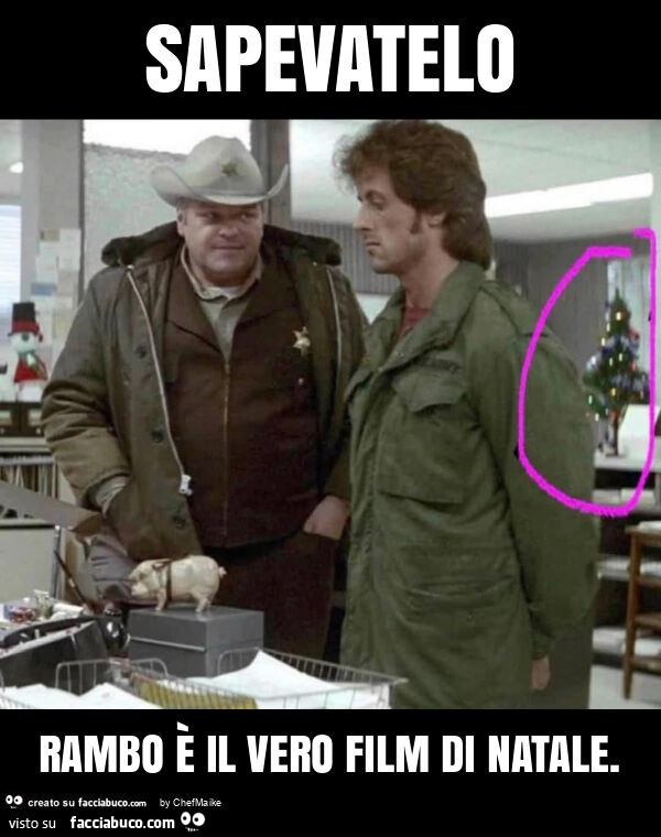 Sapevatelo rambo è il vero film di natale