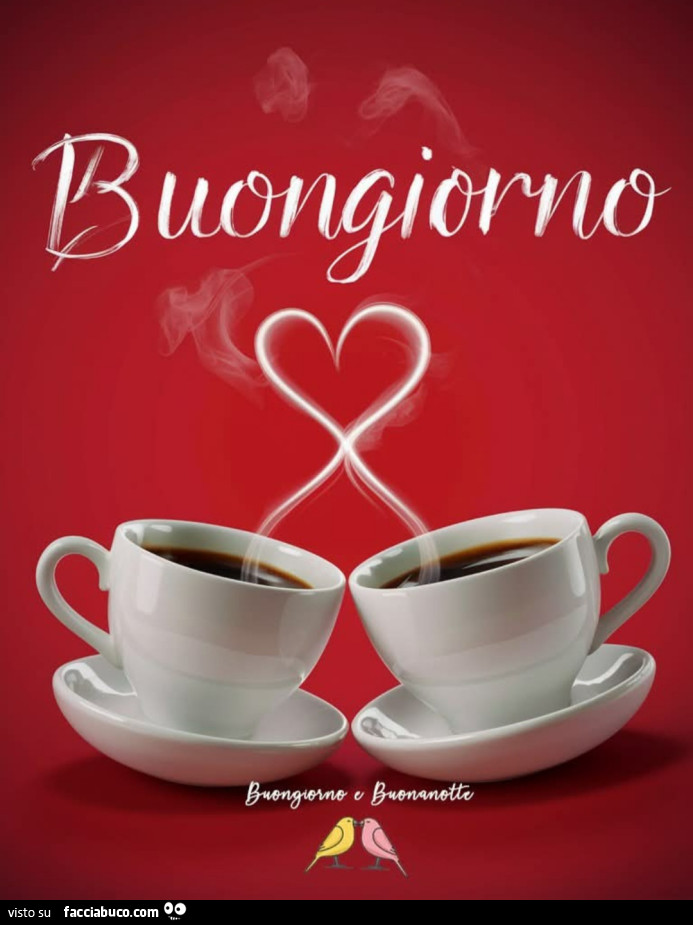 Tazzine di caffè. Buongiorno