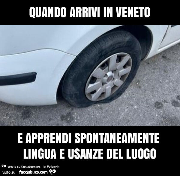 Quando arrivi in veneto e apprendi spontaneamente lingua e usanze del luogo