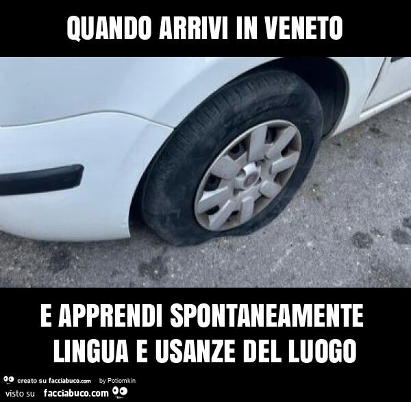 Quando arrivi in veneto e apprendi spontaneamente lingua e usanze del luogo