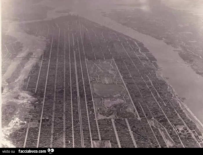 Foto aerea del 1931 di Manhattan, NYC, USA