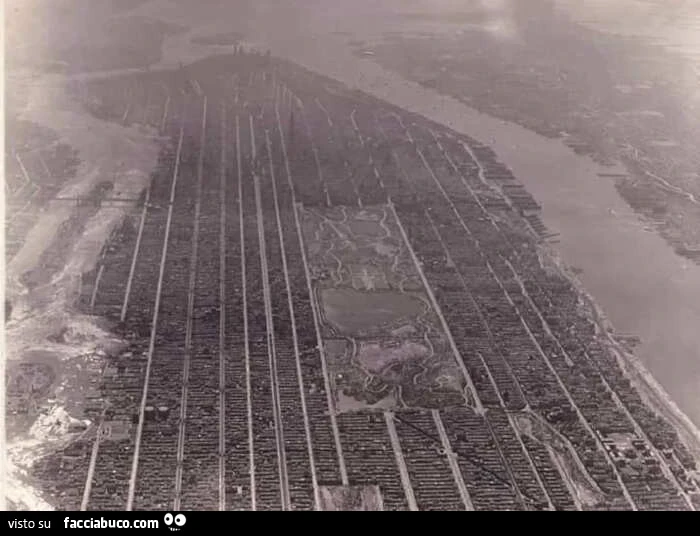 Foto aerea del 1931 di Manhattan, NYC, USA