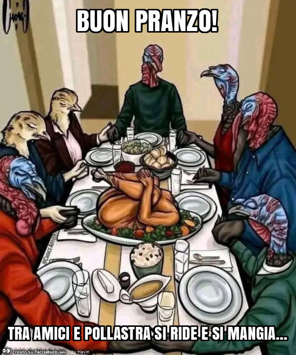 Buon pranzo! Tra amici e pollastra si ride e si mangia…