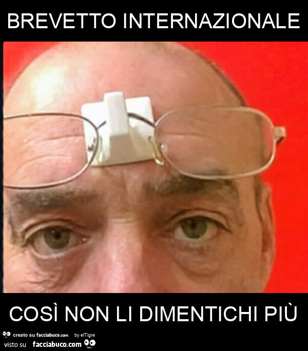 Brevetto internazionale così non li dimentichi più