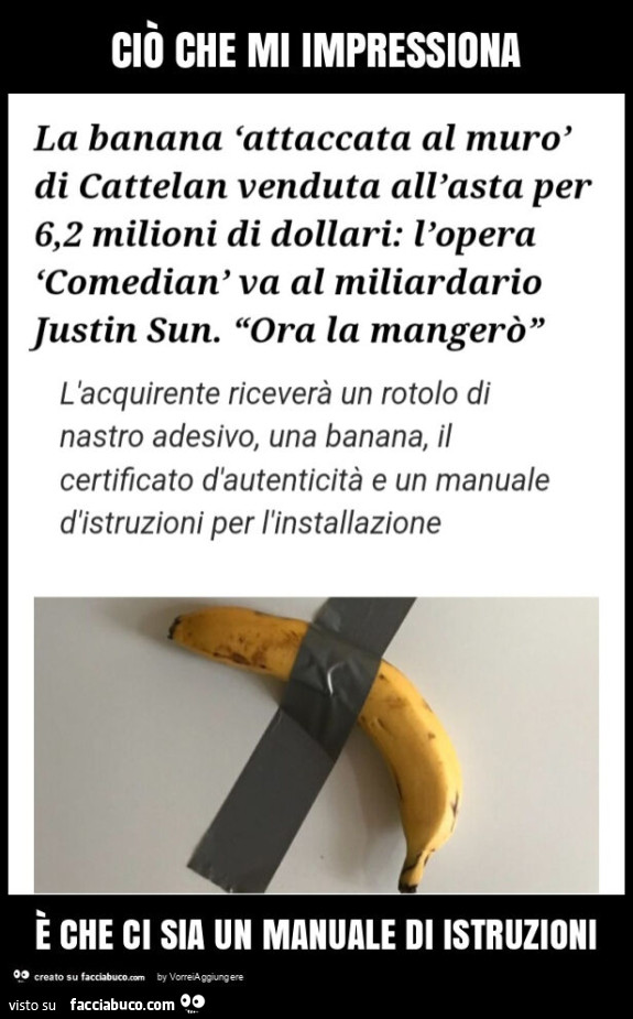 Ciò che mi impressiona è che ci sia un manuale di istruzioni