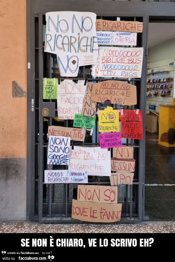 Se non รจ chiaro, ve lo scrivo eh?