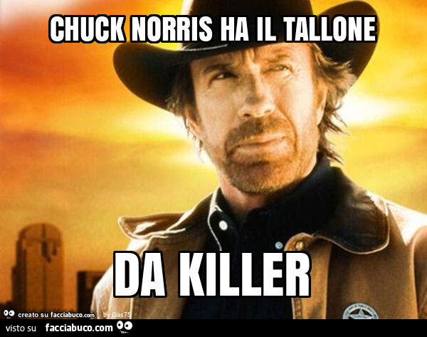 Chuck norris ha il tallone da killer