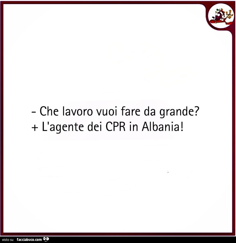 Che lavoro vuoi fare da grande? L'agente dei cpr in albania