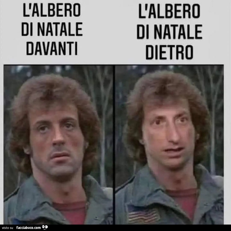 L'albero di natale Davanti e dietro stallone pippo franco