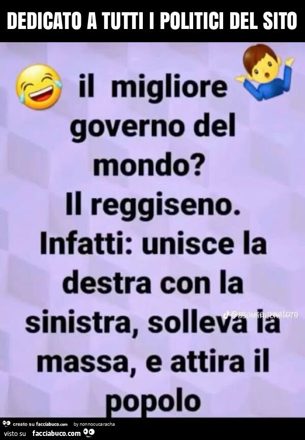 Dedicato a tutti i politici del sito
