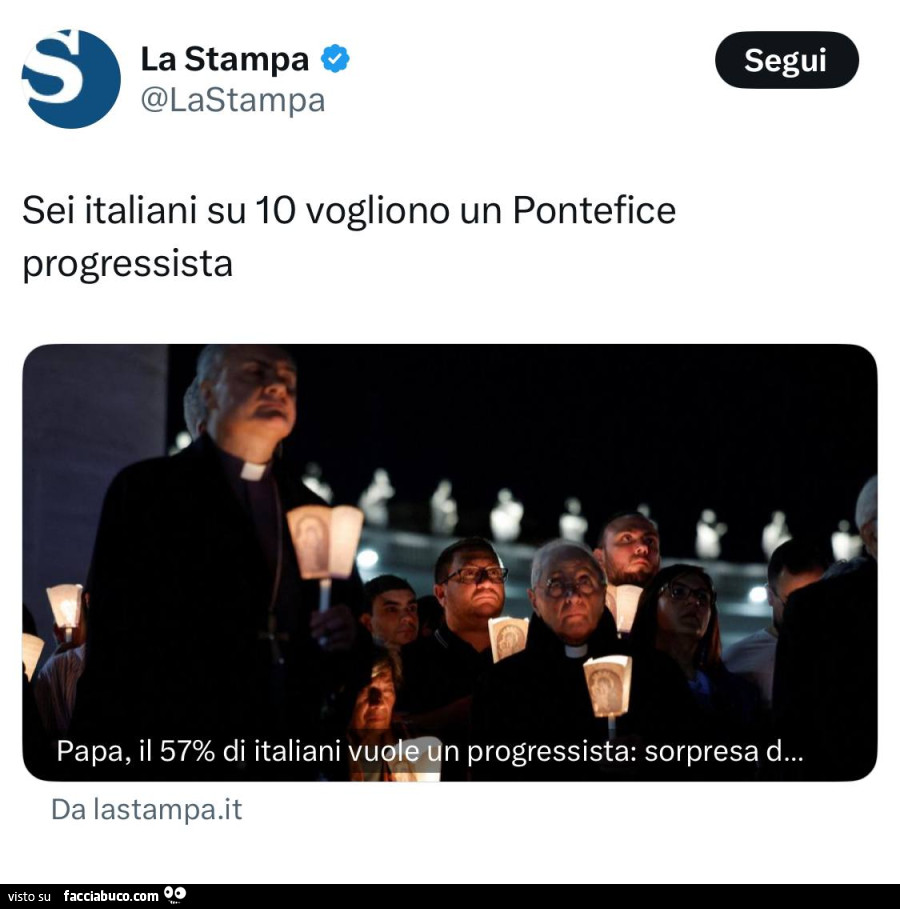 La Stampa articolo elezione Papa