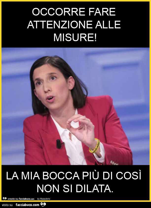 Occorre fare attenzione alle misure! La mia bocca più di così non si dilata