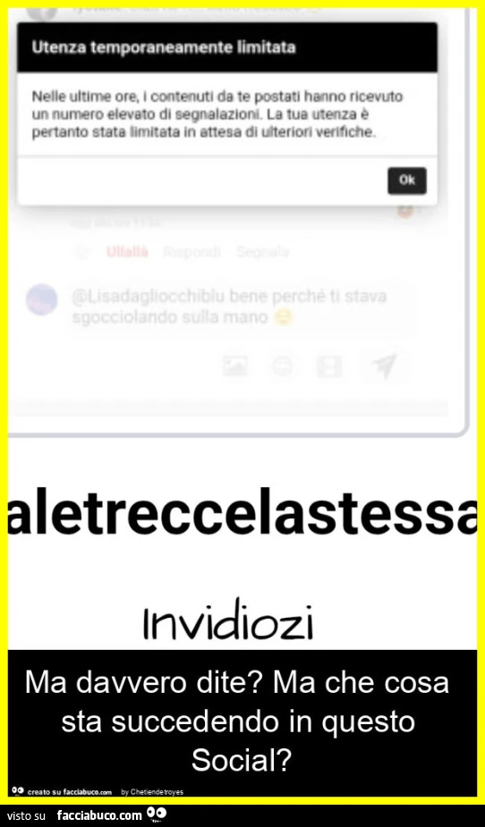 Ma davvero dite? Ma che cosa sta succedendo in questo social?