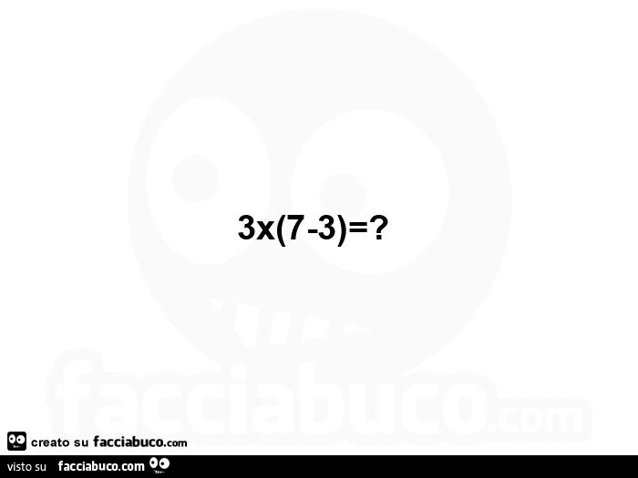 3x(7-3)=?