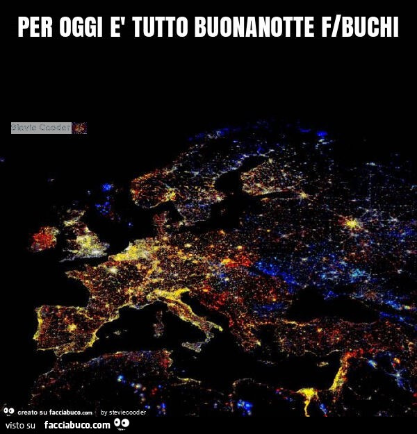 Per oggi è tutto buonanotte f/buchi