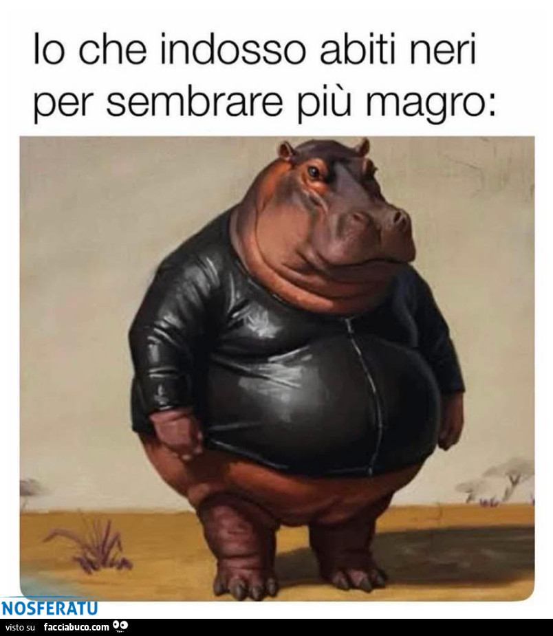 Io che indosso abiti neri