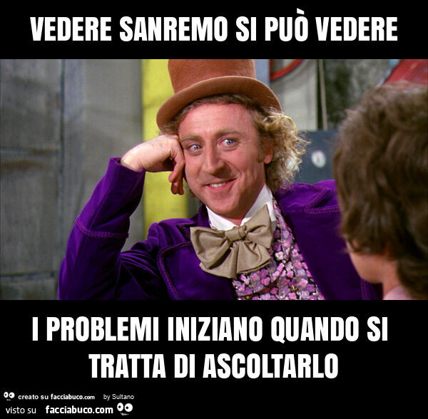 Vedere sanremo si può vedere i problemi iniziano quando si tratta di ascoltarlo