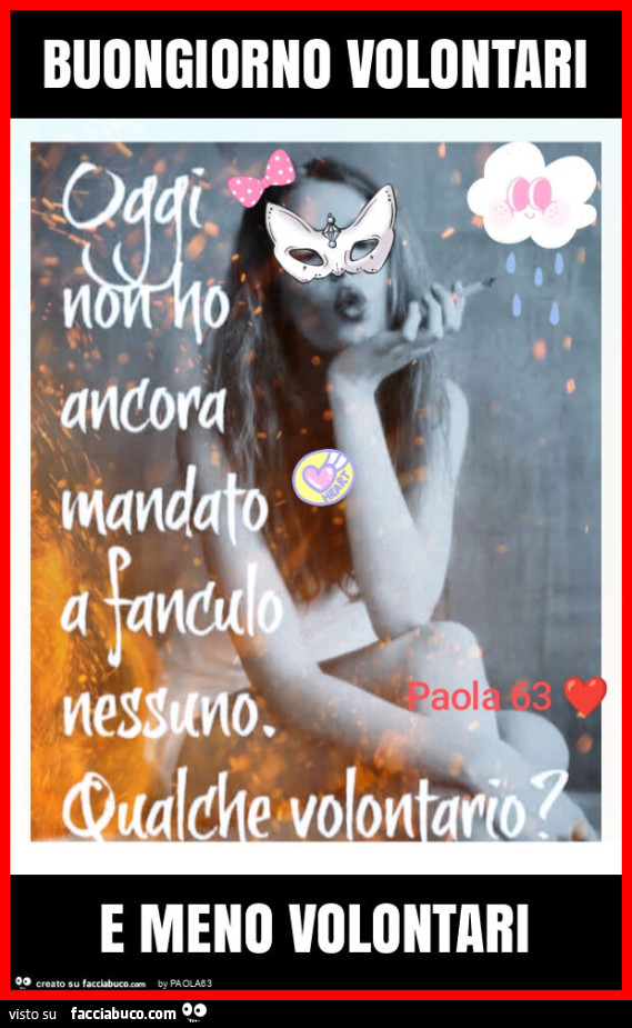 Buongiorno volontari e meno volontari