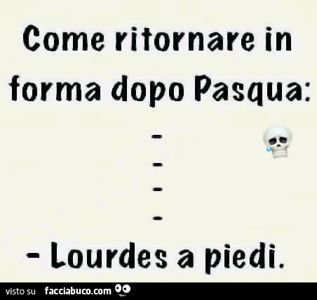 Come ritornare in forma dopo Pasqua: lourdes a piedi