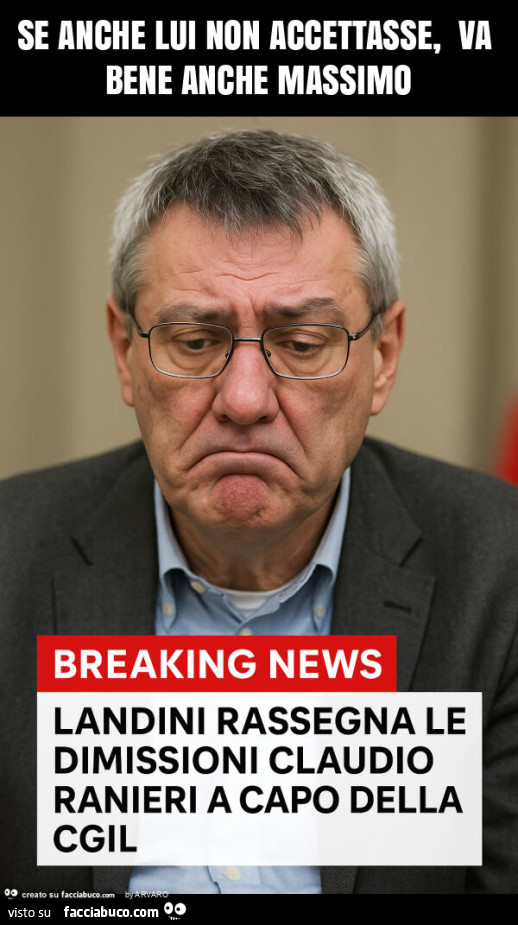 Se anche lui non accettasse, va bene anche massimo