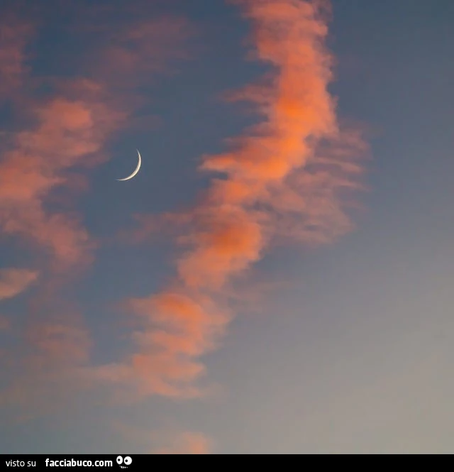 Moon and clouds