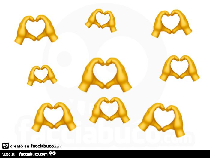 Emoji cuore con le mani