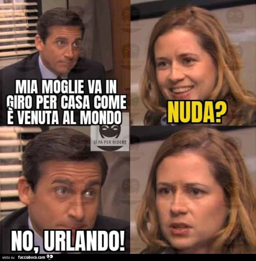 Mia moglie va in giro per casa come è venuta al mondo nuda no urlando