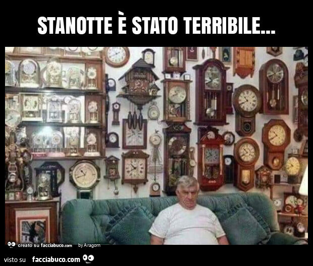 Stanotte è stato terribile