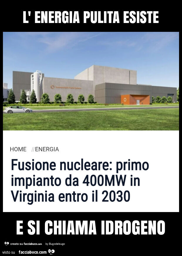 L' energia pulita esiste e si chiama idrogeno