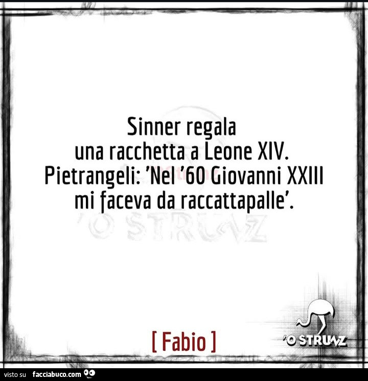 Sinner regala una racchetta a leone xiv. Pietrangeli: 'nel '60 giovanni xxiii mi faceva da raccattapalle