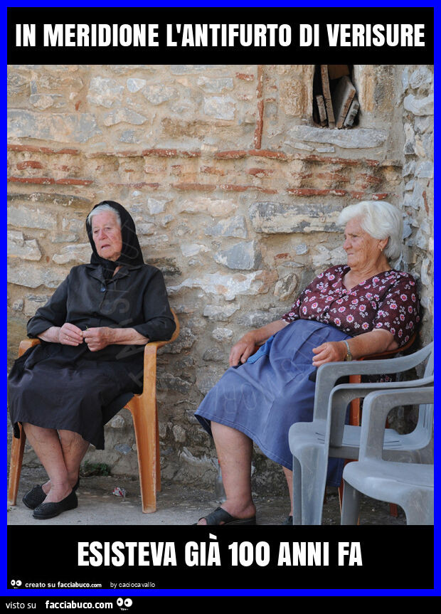 In meridione l'antifurto di verisure esisteva già 100 anni fa