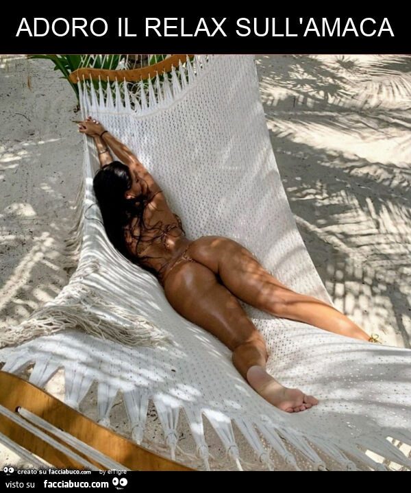Adoro il relax sull'amaca
