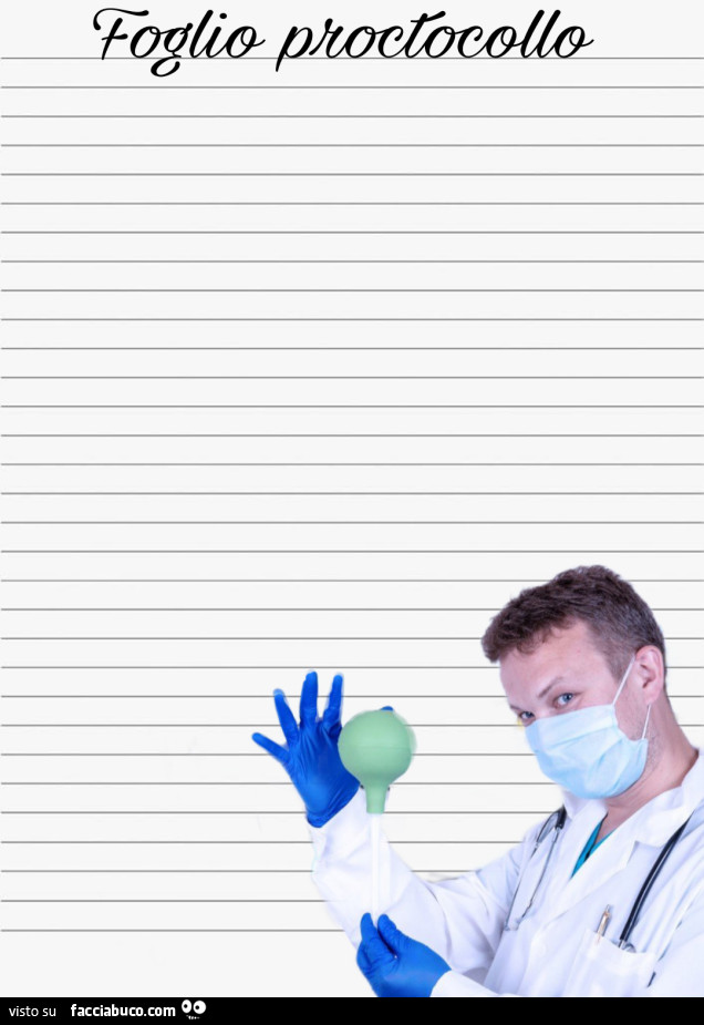 Foglio proctocollo