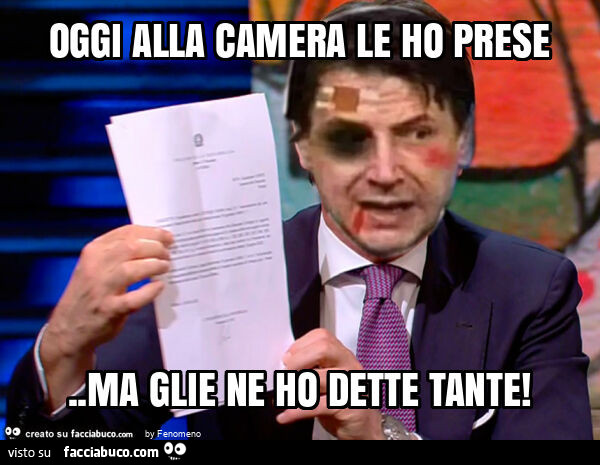 Oggi alla camera le ho prese. Ma glie ne ho dette tante