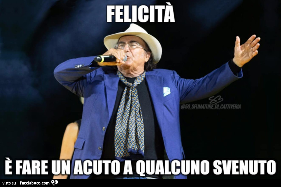Felicità è fare un acuto a qualcuno svenuto