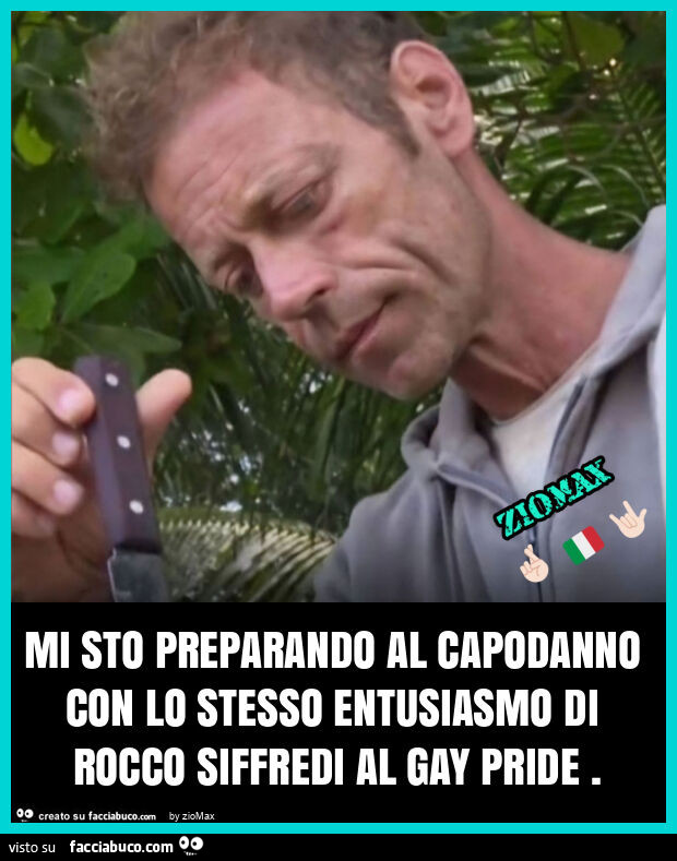 Mi sto preparando al capodanno con lo stesso entusiasmo di rocco siffredi al gay pride