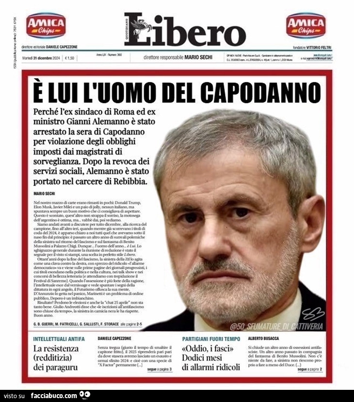 LIBERO- è lui l'uomo del Capodanno