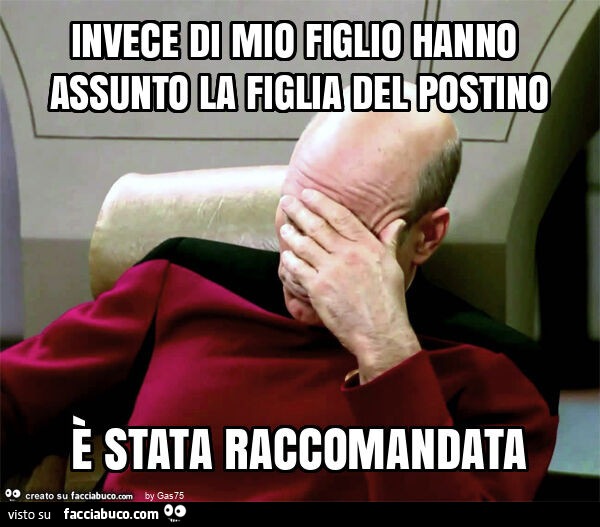 Invece di mio figlio hanno assunto la figlia del postino è stata raccomandata