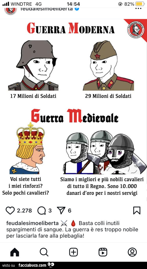 Guerra Moderna. Guerra Medievale