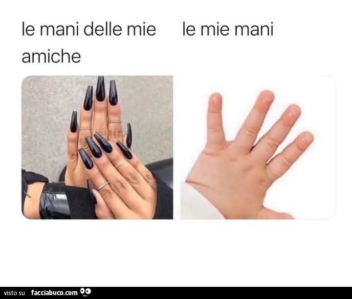 Le mani delle mie amiche. Le mie mani