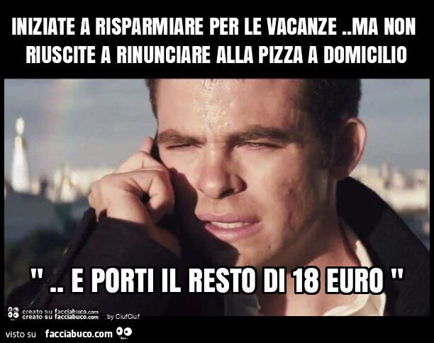 Iniziate a risparmiare per le vacanze. Ma non riuscite a rinunciare alla pizza a domicilio