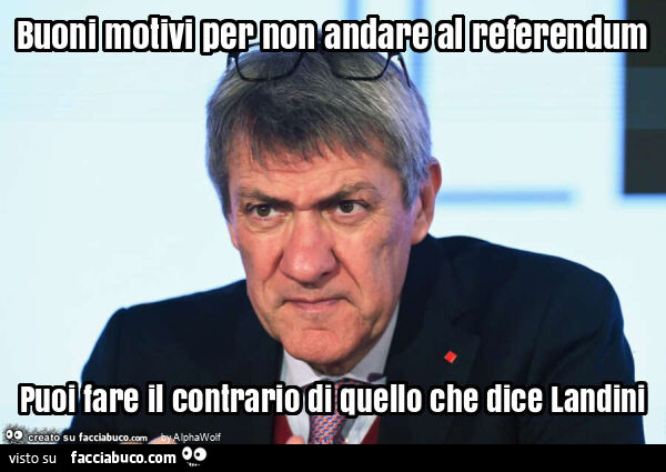 Buoni motivi per non andare al referendum puoi fare il contrario di quello che dice landini