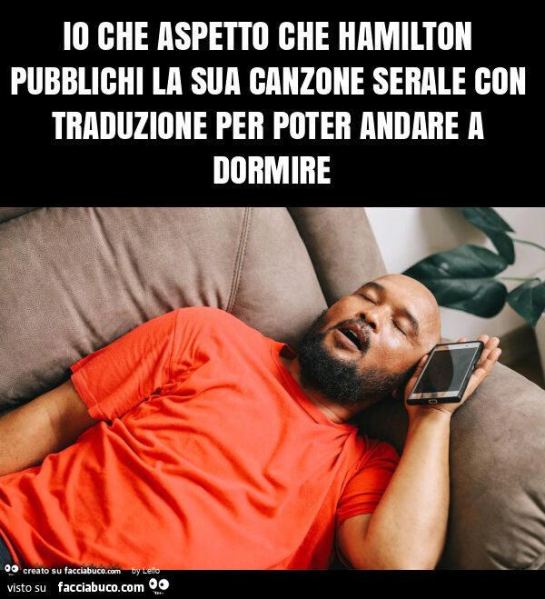 Io che aspetto che hamilton pubblichi la sua canzone serale con traduzione per poter andare a dormire