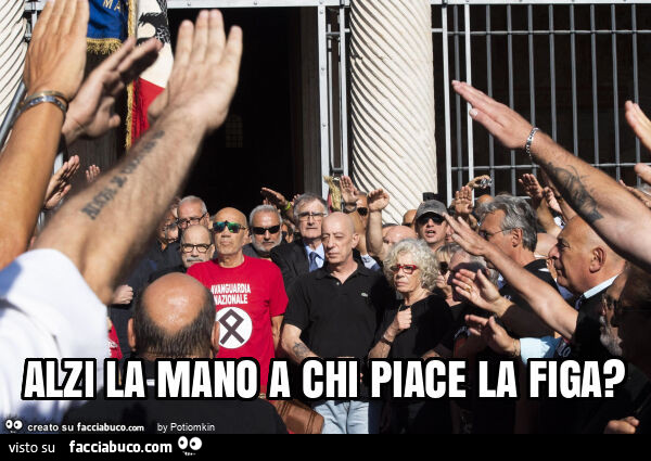 Alzi la mano a chi piace la figa?