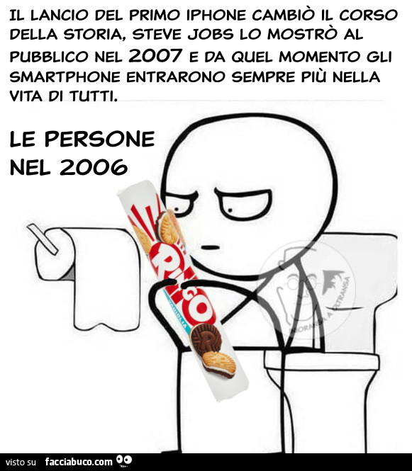 Il lancio del primo iphone cambiò il corso della storia, steve jobs lo mostrò al pubblico nel 2007 e da quel momento gli smartphone entrarono sempre più nella vita di tutti. Le persone nel 2006