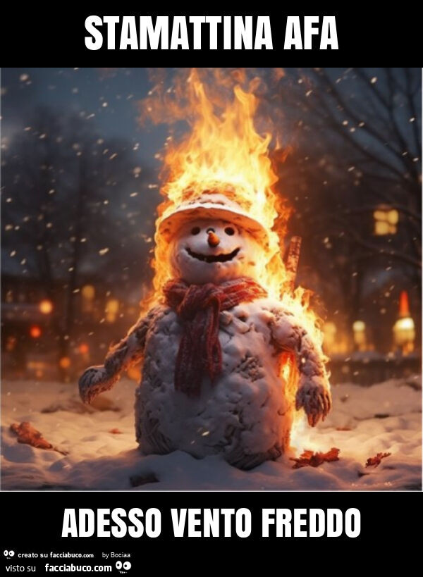 Stamattina afa adesso vento freddo