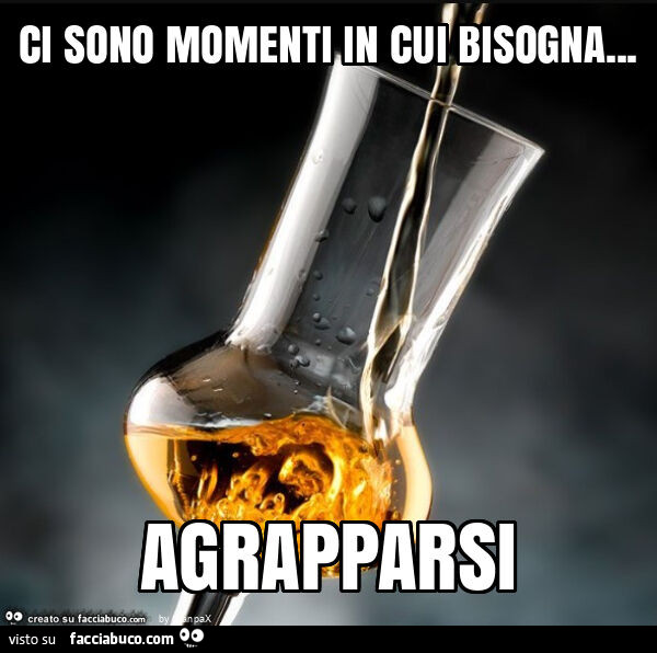 Ci sono momenti in cui bisogna… agrapparsi