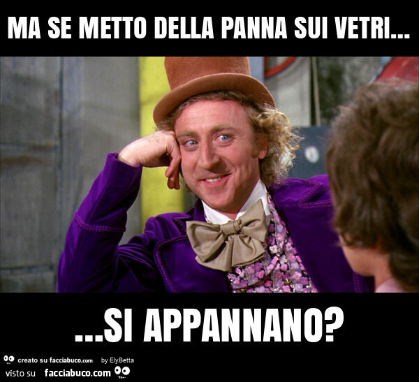 Ma se metto della panna sui vetri… si appannano?
